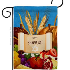 Celebrates Shavuot - Faith & Religious Inspirational Vertical Impressions Decorative Flags HG192607 Made In USA