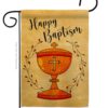 Happy Baptism - Faith & Religious Inspirational Vertical Impressions Decorative Flags HG192711 Made In USA