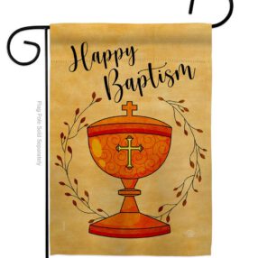 Happy Baptism - Faith & Religious Inspirational Vertical Impressions Decorative Flags HG192711 Made In USA