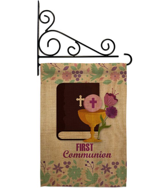First Communion - Faith & Religious Inspirational Vertical Impressions Decorative Flags HG103062 Made In USA - Image 8