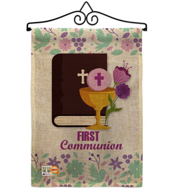 First Communion - Faith & Religious Inspirational Vertical Impressions Decorative Flags HG103062 Made In USA - Image 13