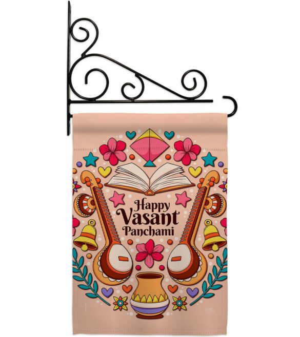 Happy Vasant Panchami - Faith & Religious Inspirational Vertical Impressions Decorative Flags HG103076 Made In USA - Image 8