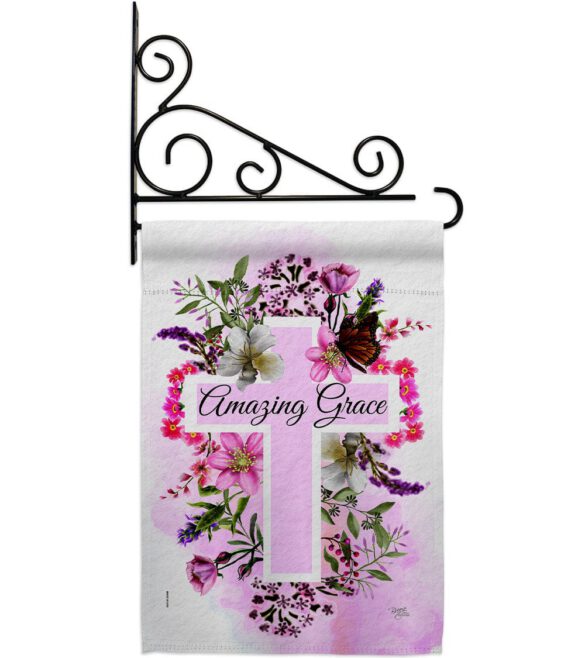 Floral Amazing Grace - Faith & Religious Inspirational Vertical Impressions Decorative Flags HG103089 Made In USA - Image 8