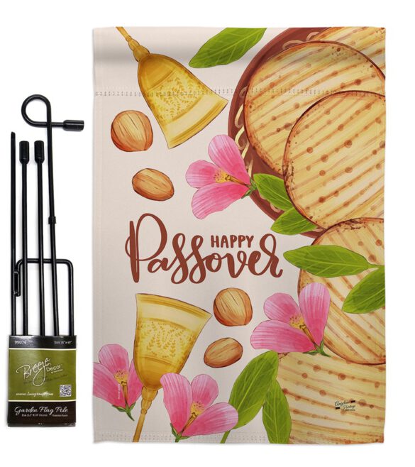 Happy Pesach - Faith & Religious Inspirational Vertical Impressions Decorative Flags HG137248 Made In USA - Image 4