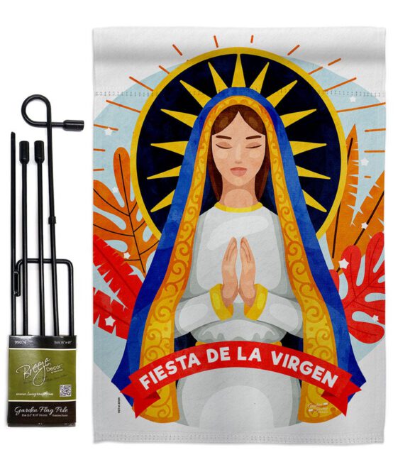 Fiesta De La Virgen - Faith & Religious Inspirational Vertical Impressions Decorative Flags HG137521 Made In USA - Image 4