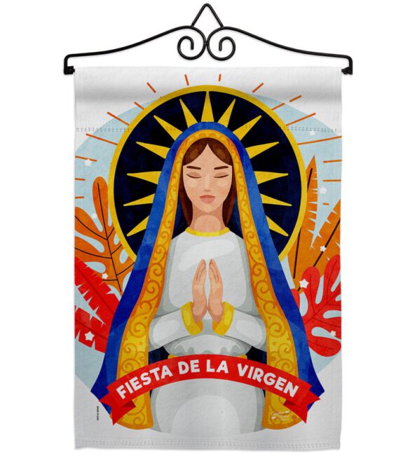 Fiesta De La Virgen - Faith & Religious Inspirational Vertical Impressions Decorative Flags HG137521 Made In USA - Image 7