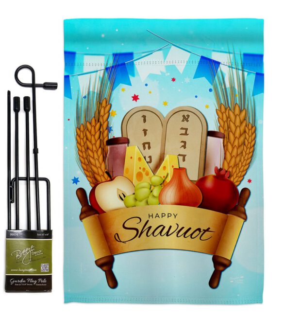 Happy Shavuot - Faith & Religious Inspirational Vertical Impressions Decorative Flags HG137531 Made In USA - Image 4