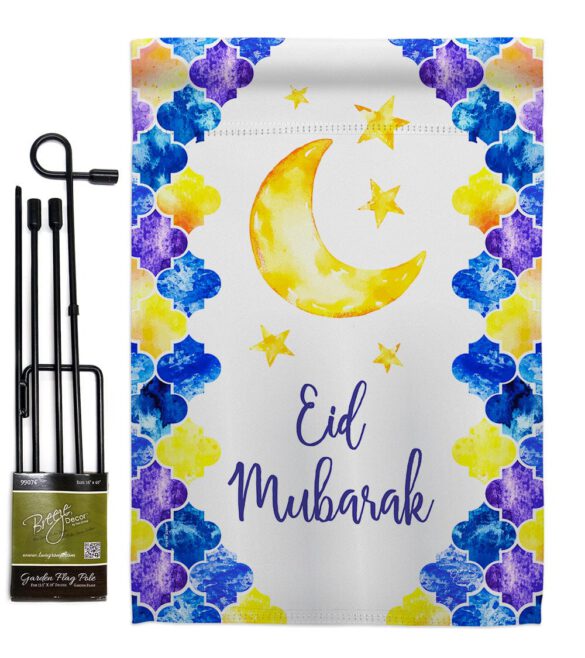 Eid Mubarak - Faith & Religious Inspirational Vertical Impressions Decorative Flags HG192393 Made In USA - Image 4