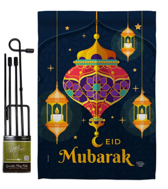 Eid Mubarak Festival - Faith & Religious Inspirational Vertical Impressions Decorative Flags HG192394 Made In USA - Image 4