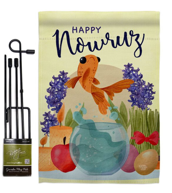 Happy Nowruz - Faith & Religious Inspirational Vertical Impressions Decorative Flags HG192442 Made In USA - Image 4