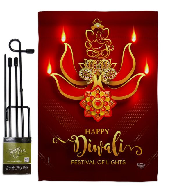 Festival of Lights - Faith & Religious Inspirational Vertical Impressions Decorative Flags HG192472 Made In USA - Image 4