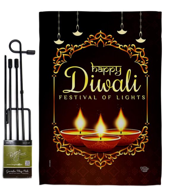 Celerate Diwali - Faith & Religious Inspirational Vertical Impressions Decorative Flags HG192473 Made In USA - Image 4