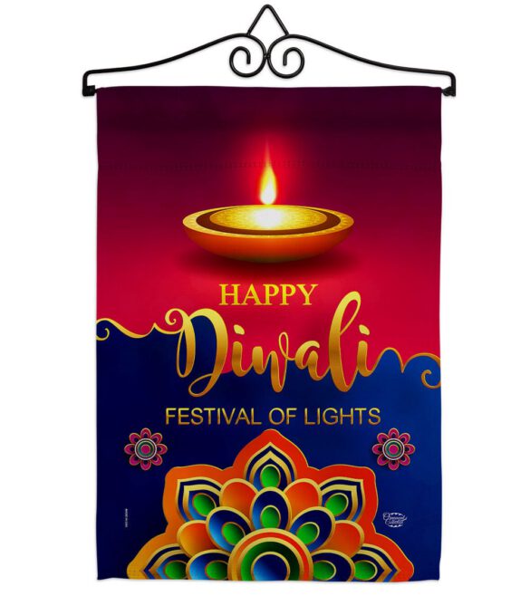 Deepawali Greeting - Faith & Religious Inspirational Vertical Impressions Decorative Flags HG192486 Made In USA - Image 7