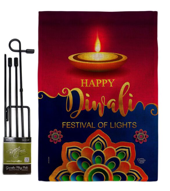 Deepawali Greeting - Faith & Religious Inspirational Vertical Impressions Decorative Flags HG192486 Made In USA - Image 14
