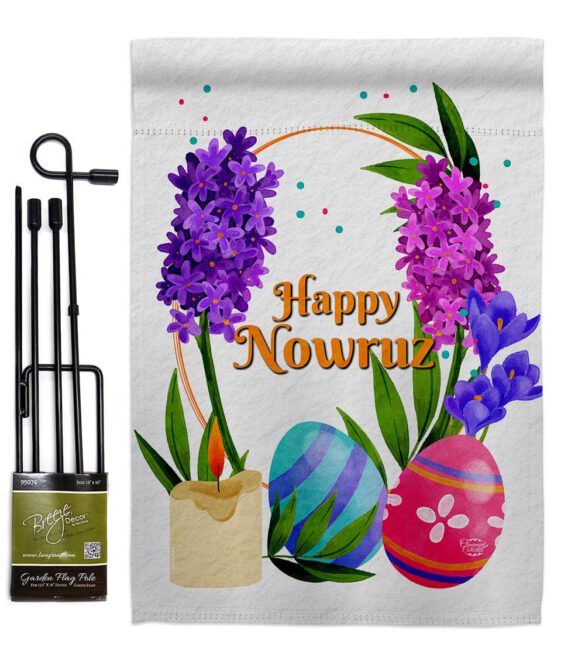 Colorful Nowruz - Faith & Religious Inspirational Vertical Impressions Decorative Flags HG192492 Made In USA - Image 4