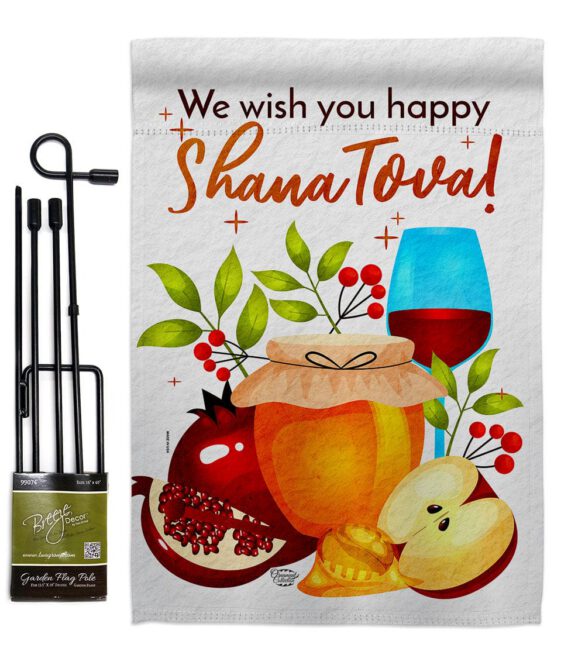 Happy Shana Tova - Faith & Religious Inspirational Vertical Impressions Decorative Flags HG192501 Made In USA - Image 4