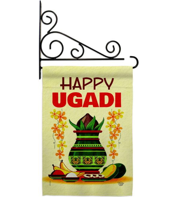 Happy Ugadi - Faith & Religious Inspirational Vertical Impressions Decorative Flags HG192503 Made In USA - Image 8