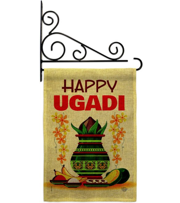 Happy Ugadi - Faith & Religious Inspirational Vertical Impressions Decorative Flags HG192503 Made In USA - Image 18