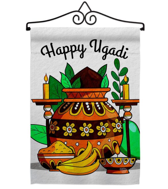 Celebrate Ugadi - Faith & Religious Inspirational Vertical Impressions Decorative Flags HG192506 Made In USA - Image 7