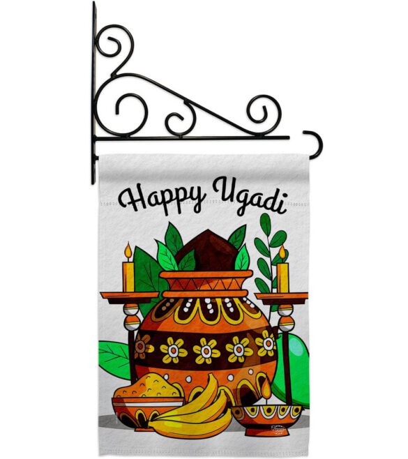 Celebrate Ugadi - Faith & Religious Inspirational Vertical Impressions Decorative Flags HG192506 Made In USA - Image 8