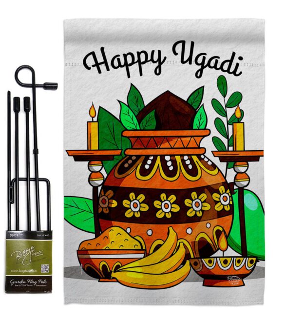 Celebrate Ugadi - Faith & Religious Inspirational Vertical Impressions Decorative Flags HG192506 Made In USA - Image 4