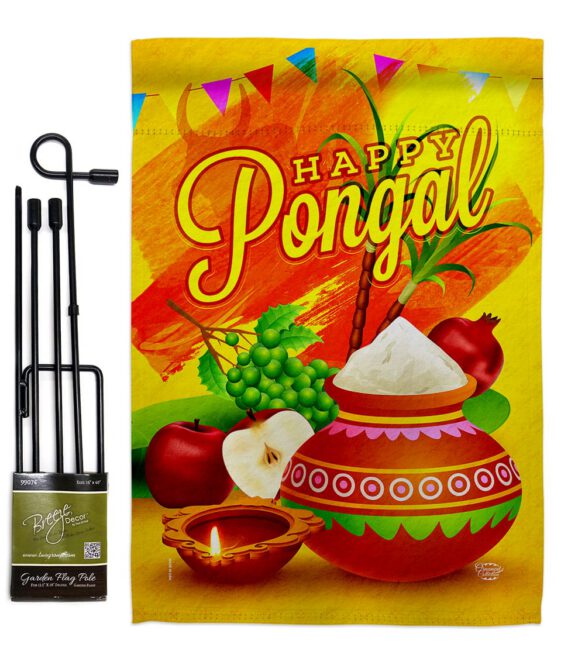 Happy Pongal - Faith & Religious Inspirational Vertical Impressions Decorative Flags HG192507 Made In USA - Image 4