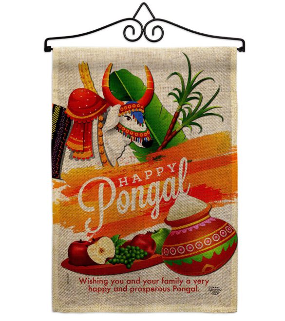 Happy Prosperous Pongal - Faith & Religious Inspirational Vertical Impressions Decorative Flags HG192514 Made In USA - Image 17