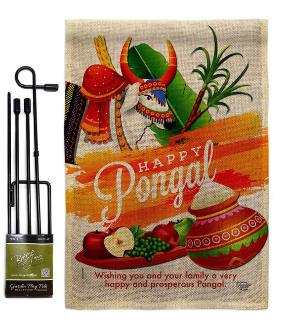 Happy Prosperous Pongal - Faith & Religious Inspirational Vertical Impressions Decorative Flags HG192514 Made In USA - Image 14