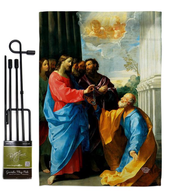 Christ Giving the Keys - Faith & Religious Inspirational Vertical Impressions Decorative Flags HG192549 Made In USA - Image 4