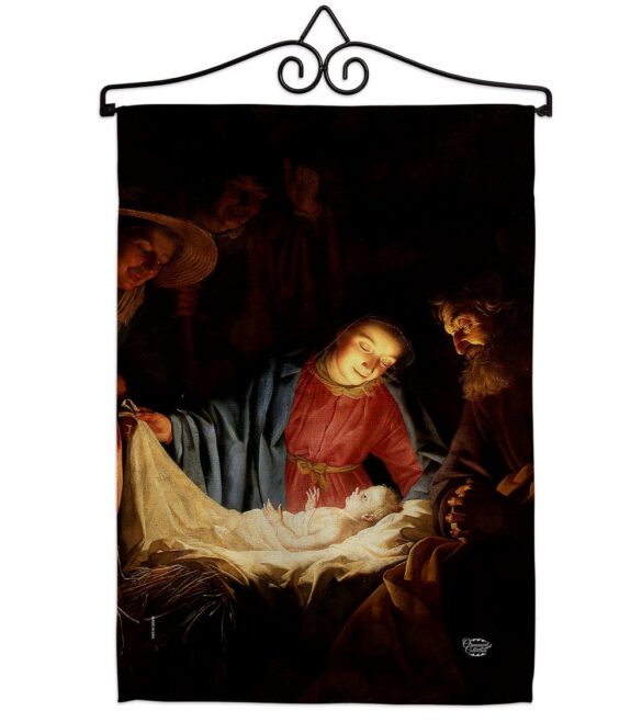 Adoration of the Shepherds - Faith & Religious Inspirational Vertical Impressions Decorative Flags HG192550 Made In USA - Image 8