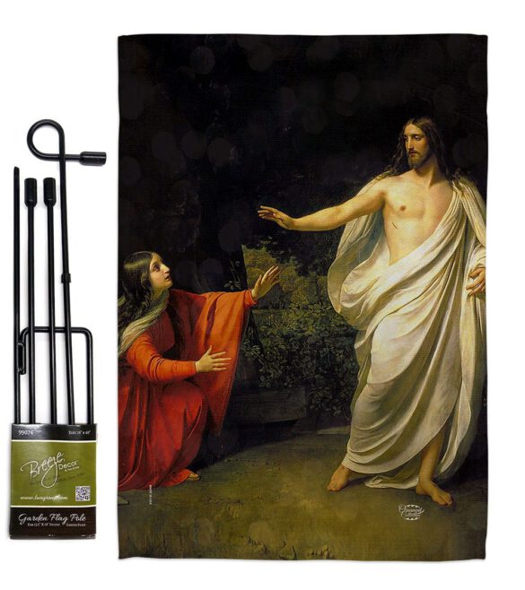 Christ's Appearance to Mary Magdalene - Faith & Religious Inspirational Vertical Impressions Decorative Flags HG192554 Made In USA - Image 4