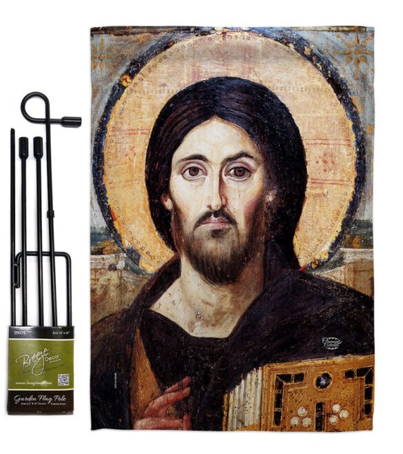 Christ Pantocrator - Faith & Religious Inspirational Vertical Impressions Decorative Flags HG192561 Made In USA - Image 4
