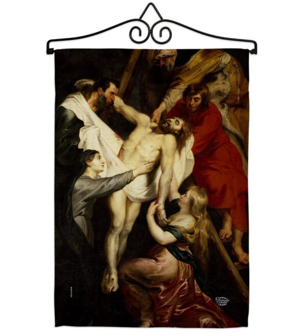 Descent From The Cross - Faith & Religious Inspirational Vertical Impressions Decorative Flags HG192622 Made In USA - Image 7
