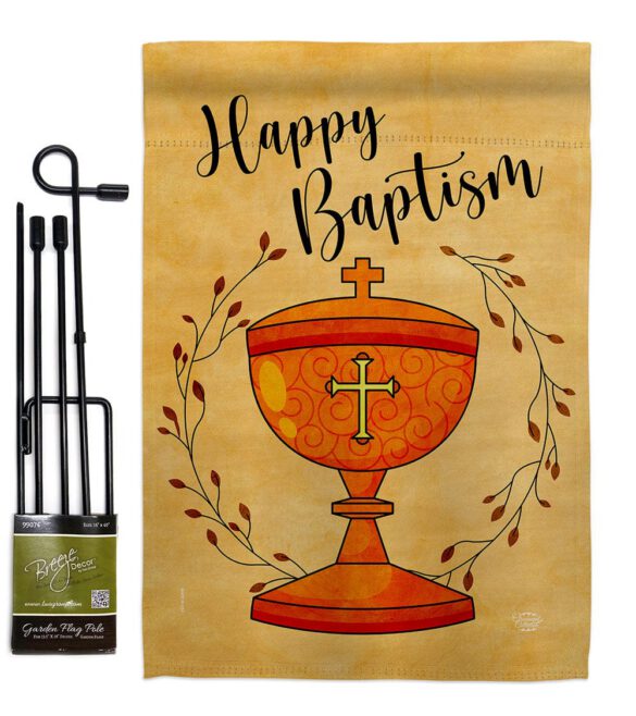 Happy Baptism - Faith & Religious Inspirational Vertical Impressions Decorative Flags HG192711 Made In USA - Image 4