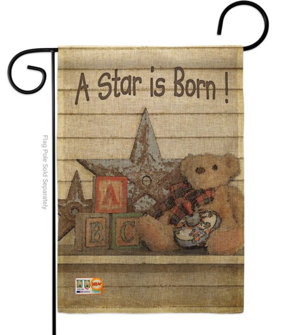 A Star is Born! - Family Special Occasion Vertical Impressions Decorative Flags HG115076 Made In USA - Image 9