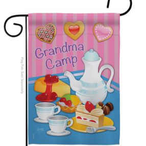 Grandma Camp - Family Special Occasion Vertical Impressions Decorative Flags HG115077 Made In USA