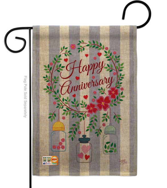 Happy Anniversary - Family Special Occasion Vertical Impressions Decorative Flags HG115103 Made In USA - Image 8