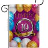 Happy 10th Anniversary - Family Special Occasion Vertical Impressions Decorative Flags HG115185 Made In USA