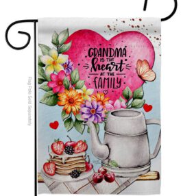 Granda Heart - Family Special Occasion Vertical Impressions Decorative Flags HG115231 Made In USA