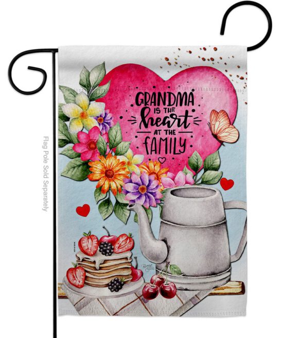 Granda Heart - Family Special Occasion Vertical Impressions Decorative Flags HG115231 Made In USA