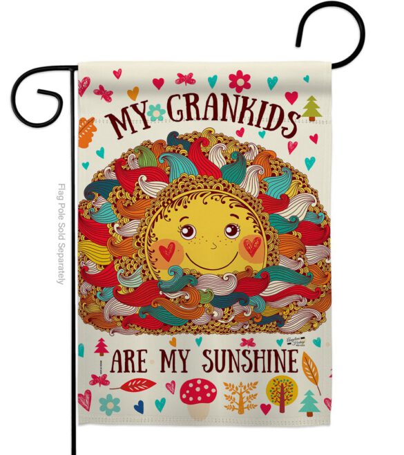 Grandkids Are My Sunshine - Family Special Occasion Vertical Impressions Decorative Flags HG137148 Made In USA