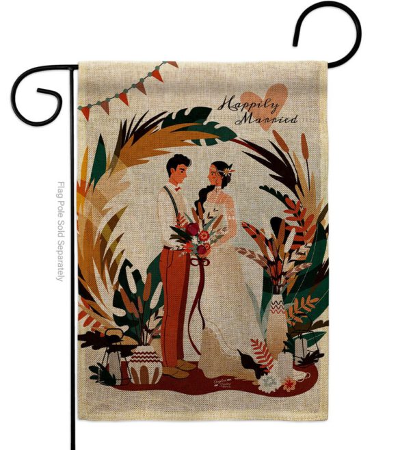 Happily Married - Family Special Occasion Vertical Impressions Decorative Flags HG137456 Made In USA - Image 11