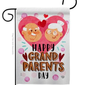 Happy Grandparents Day - Family Special Occasion Vertical Impressions Decorative Flags HG192612 Made In USA