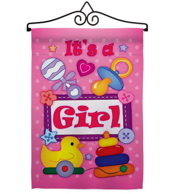 Baby Girl - Family Special Occasion Vertical Impressions Decorative Flags HG115068 Imported - Image 8
