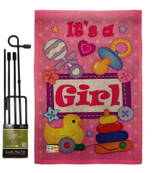 Baby Girl - Family Special Occasion Vertical Impressions Decorative Flags HG115068 Imported - Image 10