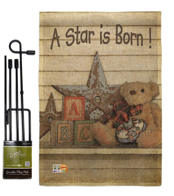 A Star is Born! - Family Special Occasion Vertical Impressions Decorative Flags HG115076 Made In USA - Image 10