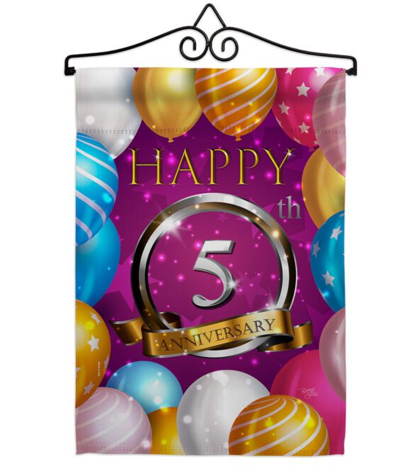 Happy 5th Anniversary - Family Special Occasion Vertical Impressions Decorative Flags HG115184 Made In USA - Image 7