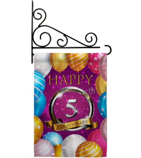 Happy 5th Anniversary - Family Special Occasion Vertical Impressions Decorative Flags HG115184 Made In USA - Image 8