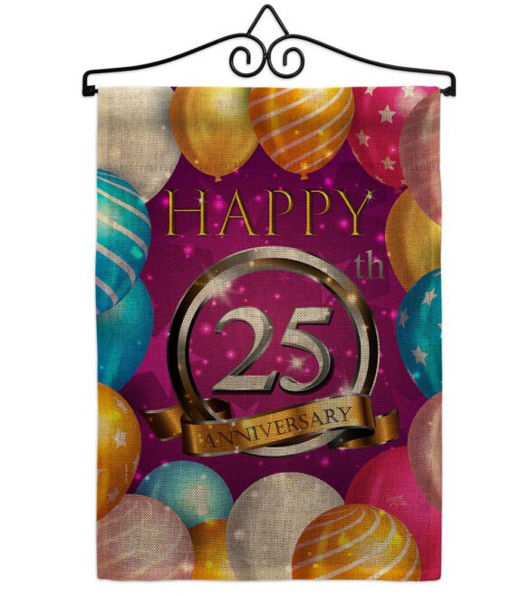Happy 25th Anniversary - Family Special Occasion Vertical Impressions Decorative Flags HG115188 Made In USA - Image 17