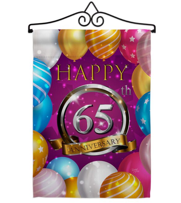 Happy 65th Anniversary - Family Special Occasion Vertical Impressions Decorative Flags HG115196 Made In USA - Image 7